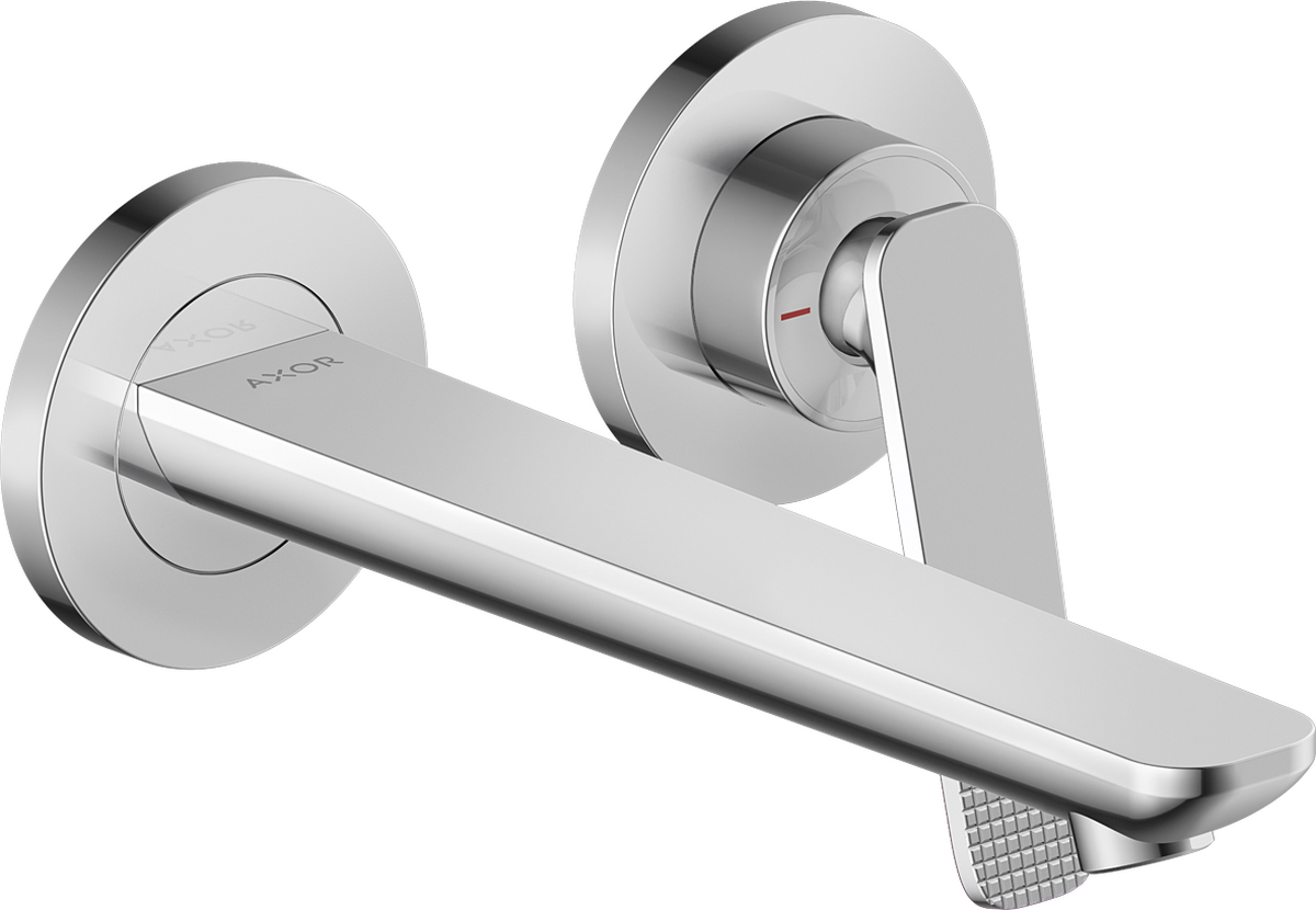 HANSGROHE AXOR Citterio C Einhebel-Waschtischmischer Unterputz für Wandmontage mit Auslauf 195 mm - Cubic cut #49111000 - Chrom