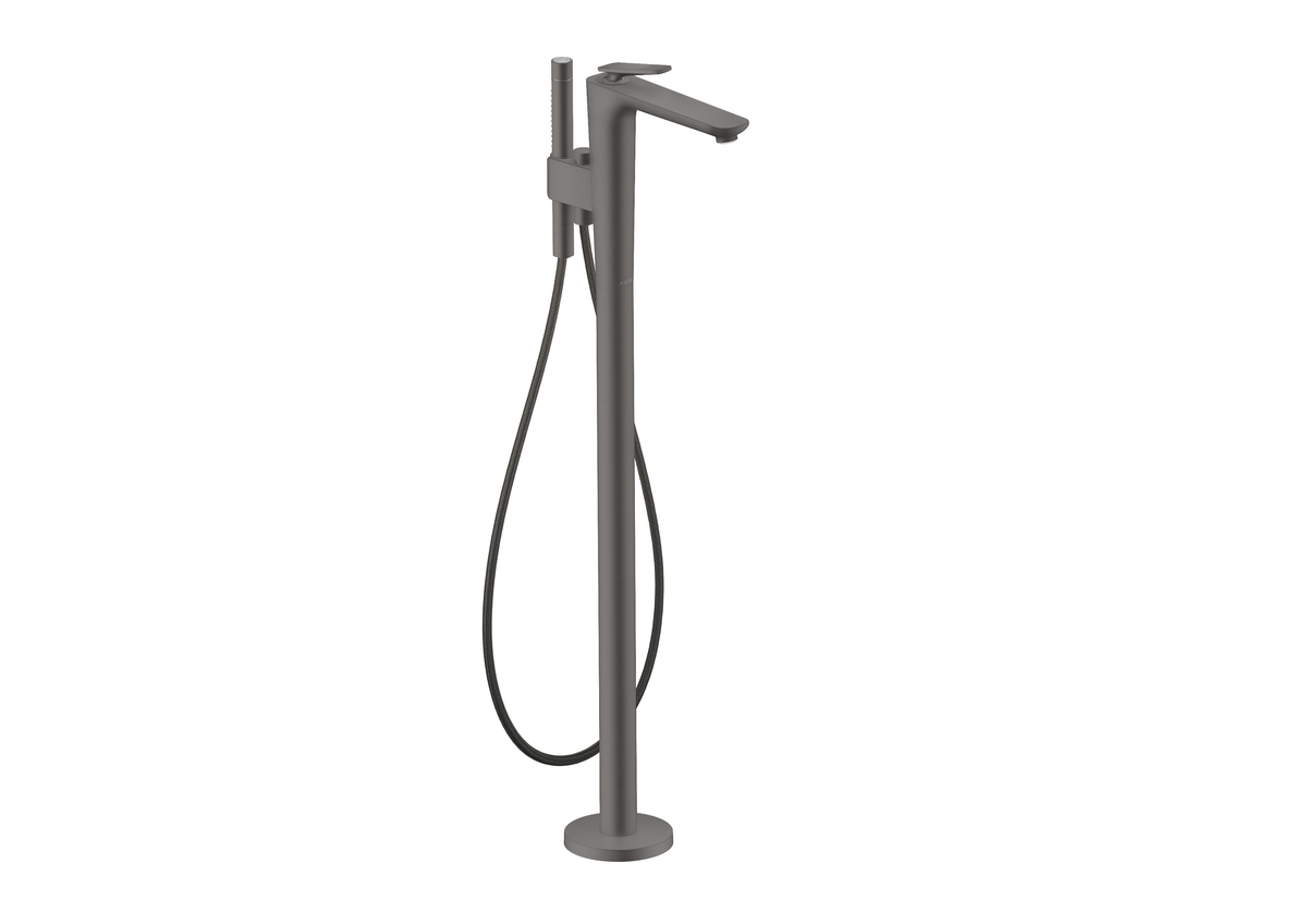 HANSGROHE AXOR Citterio C Einhebel-Wannenmischer bodenstehend - Cubic cut #49441340 - Brushed Black Chrome