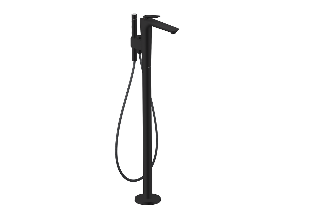 HANSGROHE AXOR Citterio C Einhebel-Wannenmischer bodenstehend - Cubic cut #49441670 - Mattschwarz