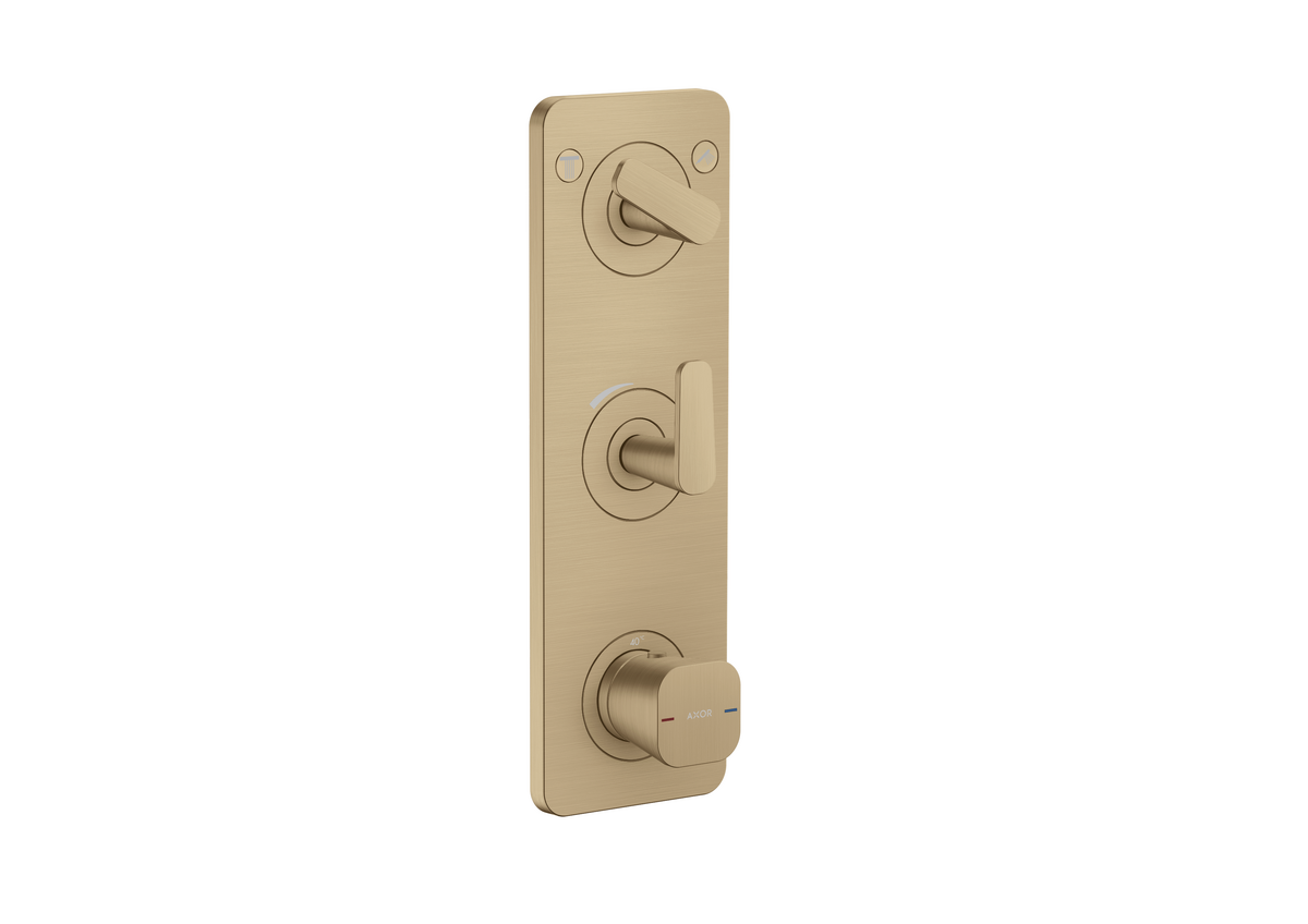 HANSGROHE AXOR Citterio C Thermostatmodul 380/120 Unterputz mit Platte für 2 Verbraucher #49700140 - Brushed Bronze