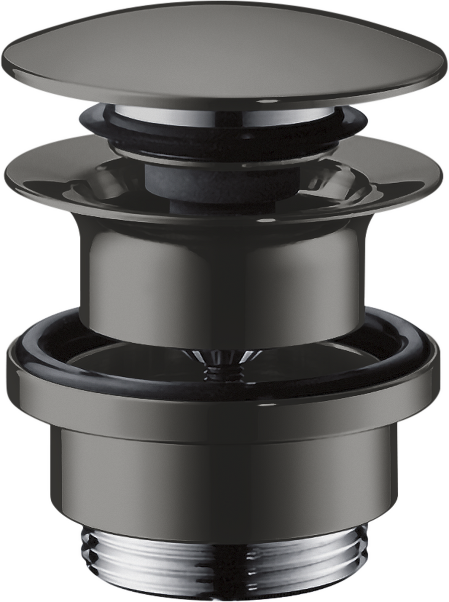HANSGROHE Ablaufgarnitur Push-Open für Waschtisch- und Bidetmischer #51300330 - Polished Black Chrome