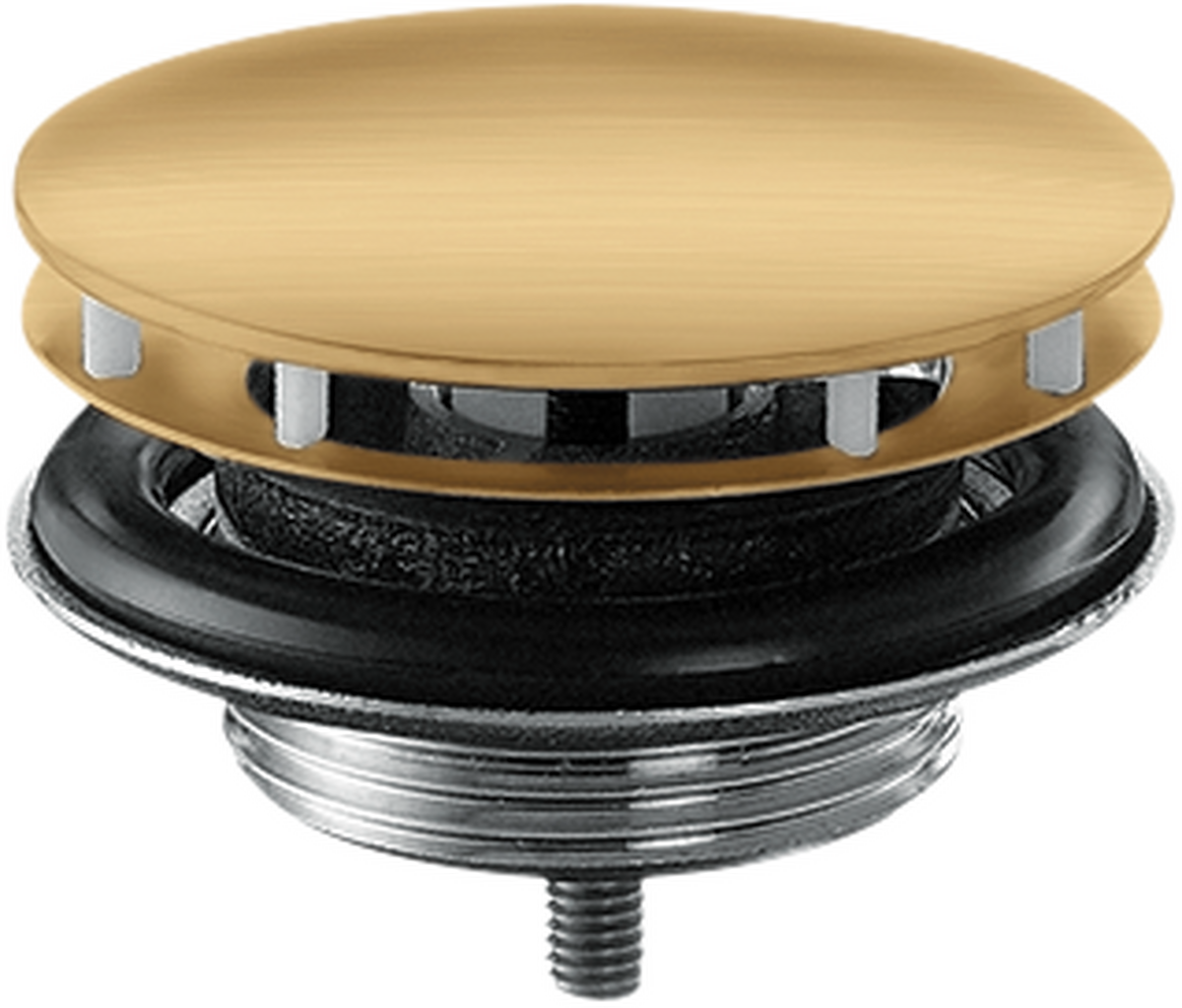 HANSGROHE Ablaufgarnitur nicht verschließbar für Waschbecken #51301250 - Brushed Gold Optic