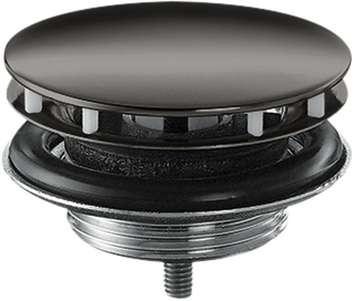 HANSGROHE Ablaufgarnitur nicht verschließbar für Waschbecken #51301330 - Polished Black Chrome