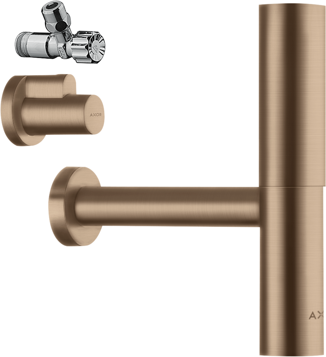 HANSGROHE Designsiphon Set Flowstar #51304310 - Brushed Red Gold