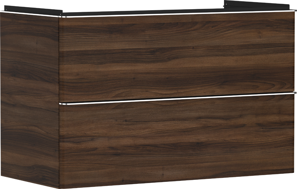 HANSGROHE Xelu Q Waschtischunterschrank Nussbaum Dunkel 980/475 mit 2 Schubkästen für Waschtisch #54034000 - Nussbaum Dunkel