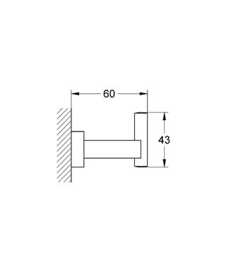 GROHE Essentials Cube Bademantelhaken #40511000 - chrom