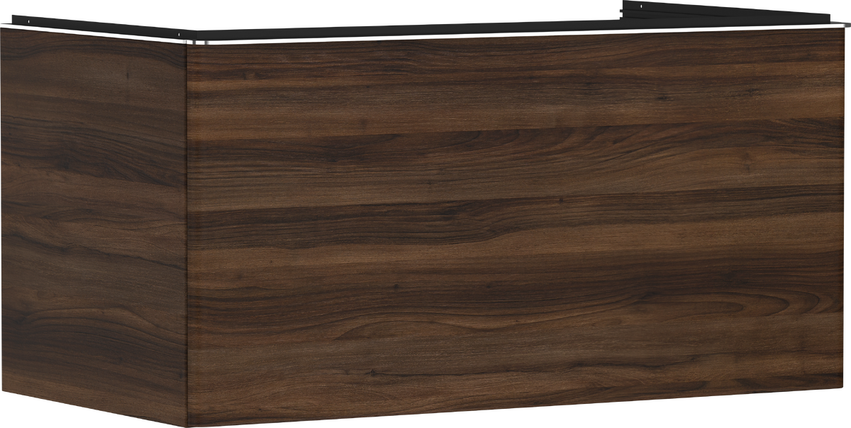 HANSGROHE Xelu Q Waschtischunterschrank Nussbaum Dunkel 980/550 mit 1 Schubkasten für Konsole mit Ausschnitt mittig #54061000 - Nussbaum Dunkel
