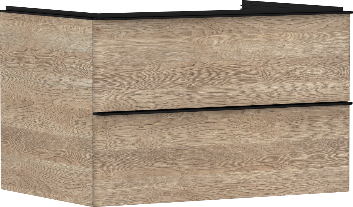 HANSGROHE Xelu Q Waschtischunterschrank Eiche Natur 780/550 mit 2 Schubkästen für Konsole mit Ausschnitt mittig #54076670 - Eiche Natur