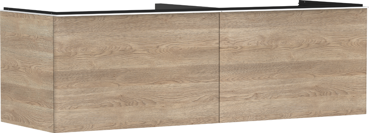HANSGROHE Xelu Q Waschtischunterschrank Eiche Natur 1560/550 mit 2 Schubkästen für Konsole #54072700 - Eiche Natur