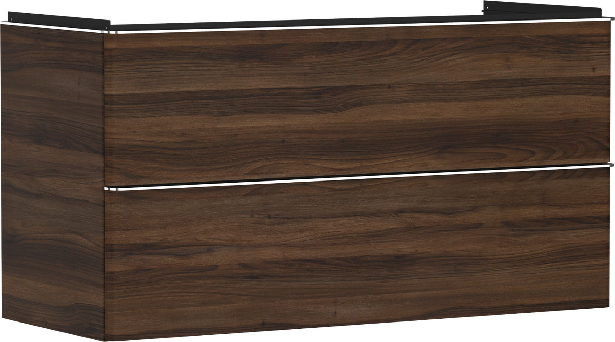 HANSGROHE Xelu Q Waschtischunterschrank Nussbaum Dunkel 1180/475 mit 2 Schubkästen für Waschtisch #54038000 - Nussbaum Dunkel