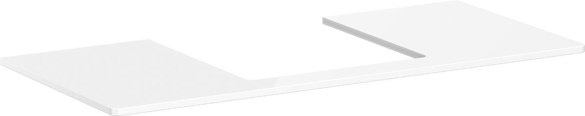 HANSGROHE Xelu Q Konsole 1180/550 mit Ausschnitt mittig für Aufsatzwaschtisch geschliffen 500/480 #54096050 - Weiß Hochglanz