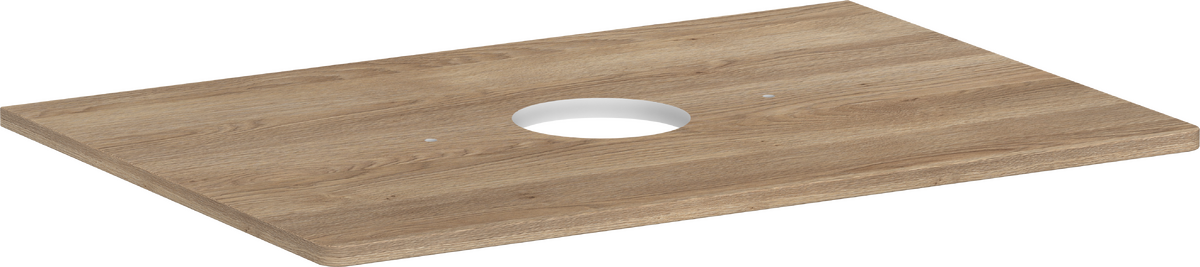 HANSGROHE Xelu Q Konsole 780/550 mit Ausschnitt mittig für Aufsatzwaschtisch ohne Hahnloch #54113230 - Eiche Natur