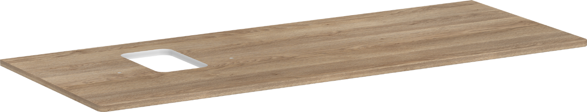 HANSGROHE Xelu Q Konsole 1360/550 mit Ausschnitt links für Aufsatzwaschtisch mit Hahnloch #54123230 - Eiche Natur