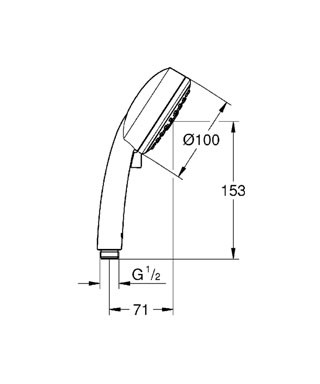 GROHE Tempesta Cosmopolitan 100 Handbrause 3 Strahlarten #27572001 - chrom