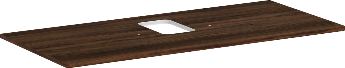 HANSGROHE Xelu Q Konsole 1180/550 mit Ausschnitt mittig für Aufsatzwaschtisch mit Hahnloch #54122630 - Nussbaum Dunkel