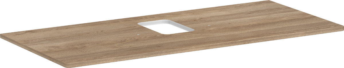 HANSGROHE Xelu Q Konsole 1180/550 mit Ausschnitt mittig für Aufsatzwaschtisch mit Hahnloch #54122230 - Eiche Natur