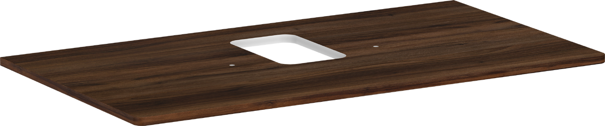 HANSGROHE Xelu Q Konsole 980/550 mit Ausschnitt mittig für Aufsatzwaschtisch mit Hahnloch #54121630 - Nussbaum Dunkel