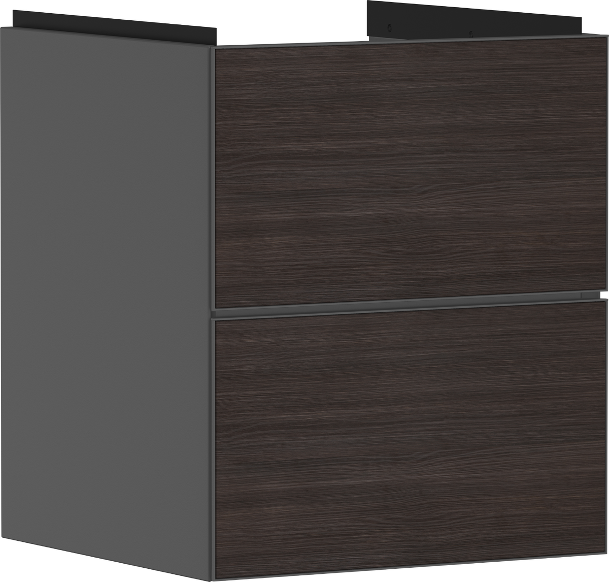 HANSGROHE Xevolos E Waschtischunterschrank Schiefergrau Matt 480/475 mit 2 Schubkästen für Handwaschbecken #54174730 - Schiefergrau Matt