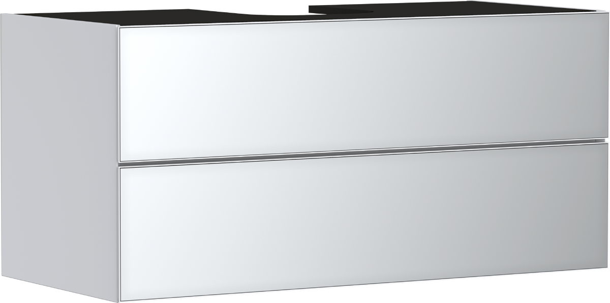 HANSGROHE Xevolos E Waschtischunterschrank Mattweiß 1180/550 mit 2 Schubkästen für Konsole mit Ausschnitt mittig #54193320 - Mattweiß