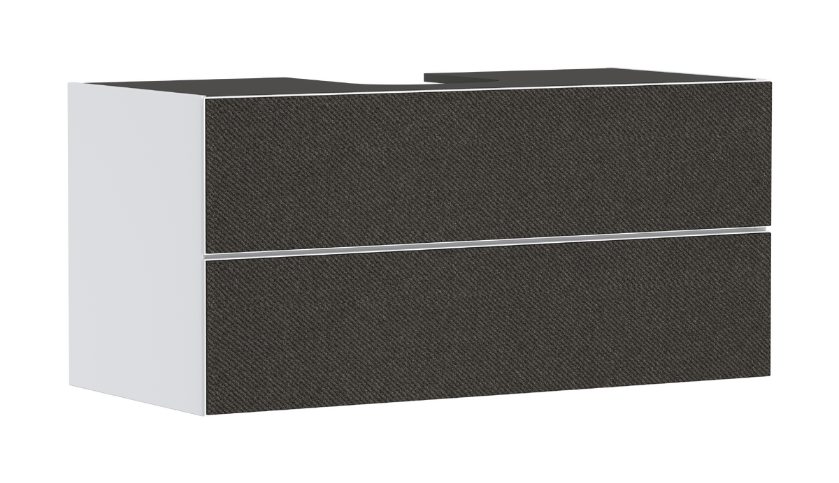 HANSGROHE Xevolos E Waschtischunterschrank Mattweiß 1180/550 mit 2 Schubkästen für Konsole mit Ausschnitt mittig #54193660 - Mattweiß