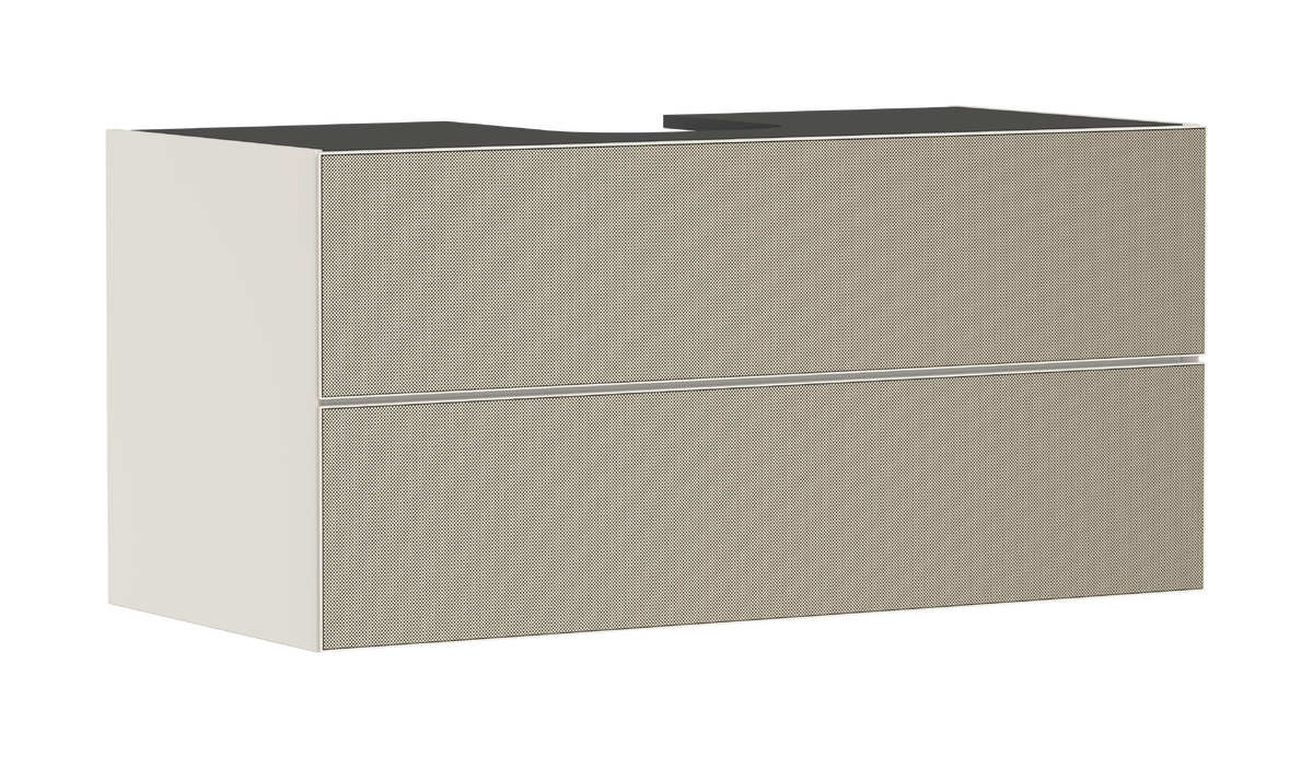 HANSGROHE Xevolos E Waschtischunterschrank Sandbeige Matt 1180/550 mit 2 Schubkästen für Konsole mit Ausschnitt mittig #54194390 - Sandbeige Matt