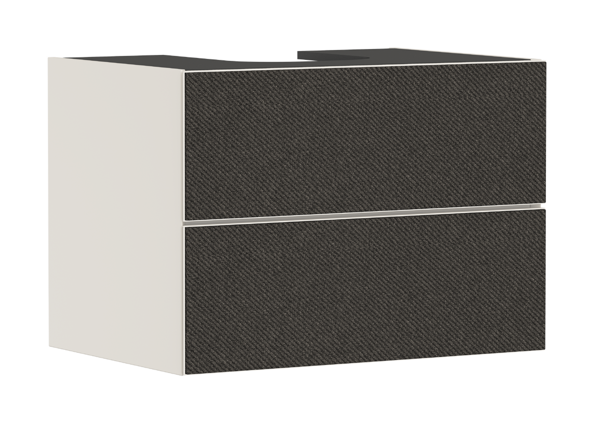 HANSGROHE Xevolos E Waschtischunterschrank Sandbeige Matt 780/550 mit 2 Schubkästen für Konsole mit Ausschnitt mittig #54188660 - Sandbeige Matt