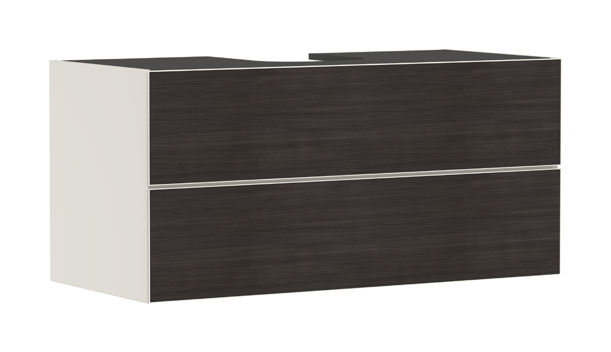HANSGROHE Xevolos E Waschtischunterschrank Sandbeige Matt 1180/550 mit 2 Schubkästen für Konsole mit Ausschnitt mittig #54194730 - Sandbeige Matt