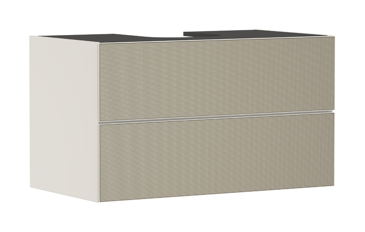 HANSGROHE Xevolos E Waschtischunterschrank Sandbeige Matt 980/550 mit 2 Schubkästen für Konsole mit Ausschnitt mittig #54191390 - Sandbeige Matt