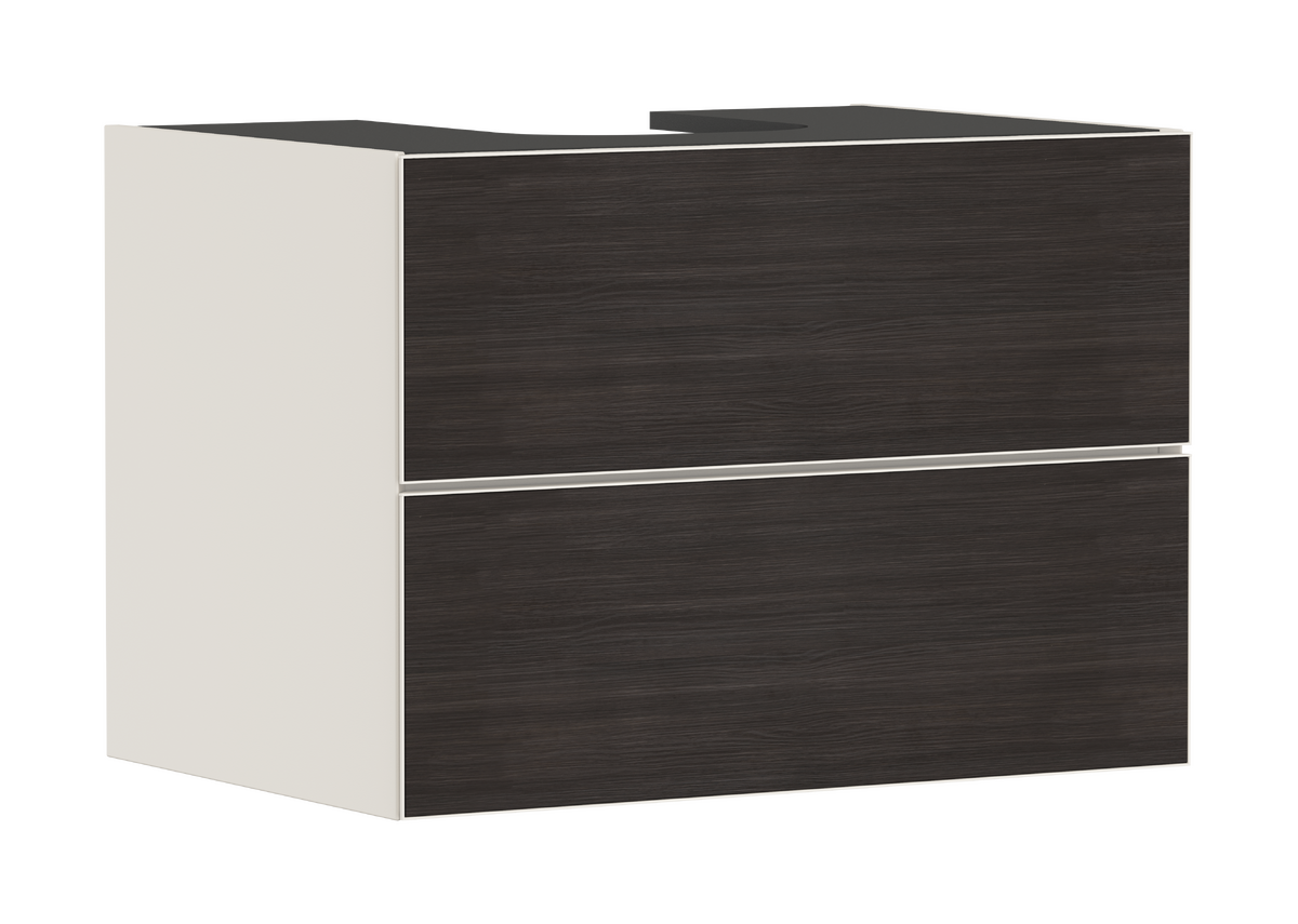 HANSGROHE Xevolos E Waschtischunterschrank Sandbeige Matt 780/550 mit 2 Schubkästen für Konsole mit Ausschnitt mittig #54188730 - Sandbeige Matt