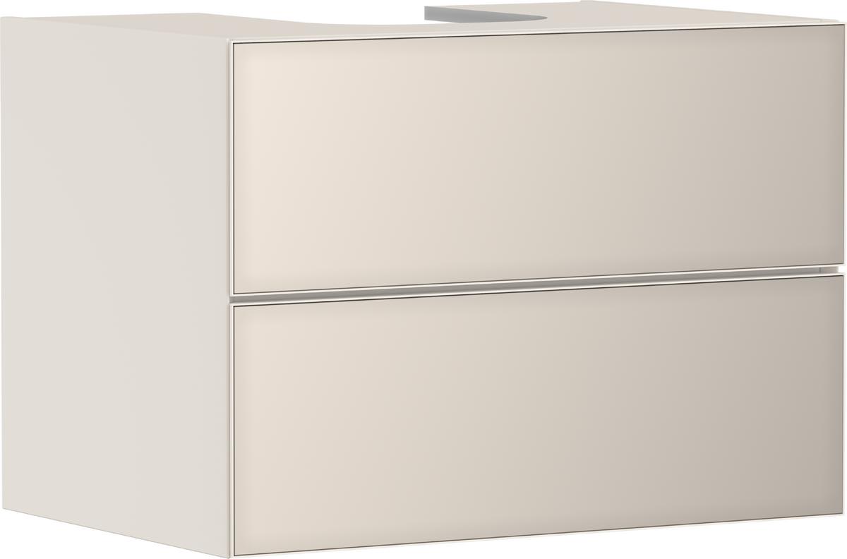 HANSGROHE Xevolos E Waschtischunterschrank Sandbeige Matt 780/550 mit 2 Schubkästen für Konsole mit Ausschnitt mittig #54188790 - Sandbeige Matt