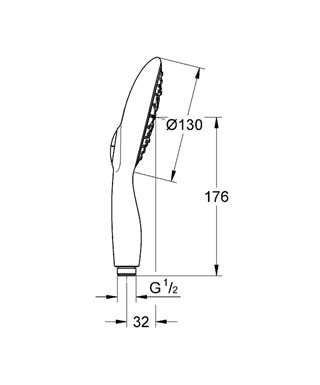 GROHE Power&Soul 130 Handbrause 4+ Strahlarten #27672000 - chrom