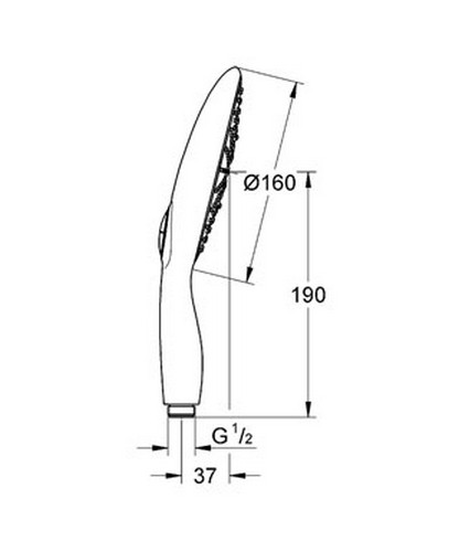 GROHE Power&Soul 160 Handbrause 4+ Strahlarten #27675000 - chrom