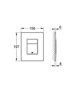 GROHE Skate Cosmopolitan Abdeckplatte #38849HR0 - Macassar/chrom