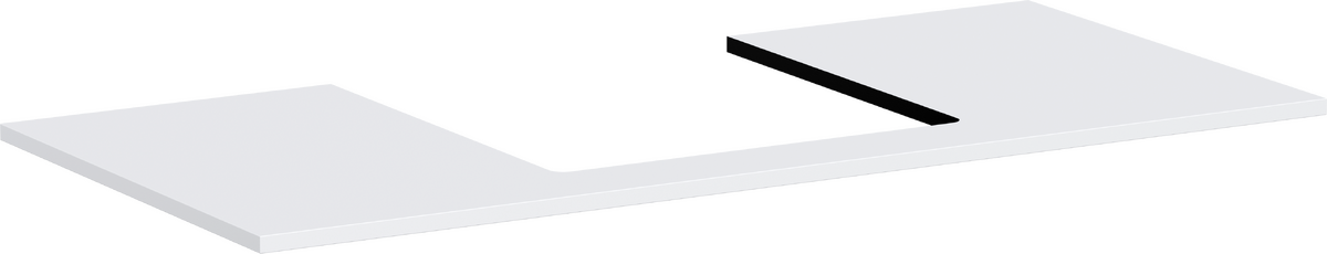 HANSGROHE Xilesa E Konsole 1180/550 mit Ausschnitt mittig für Aufsatzwaschtisch geschliffen #54271700 - Mattweiß