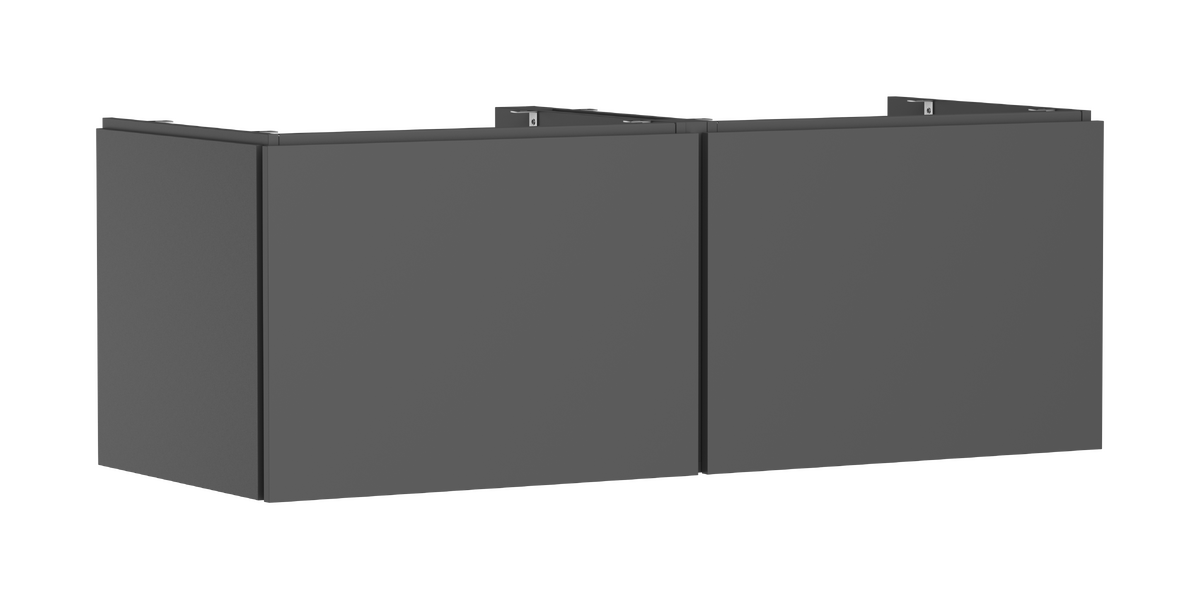 HANSGROHE Xilesa E Waschtischunterschrank 1375/550 mit 2 Schubkasten für Konsole #54268760 - Schiefergrau Matt