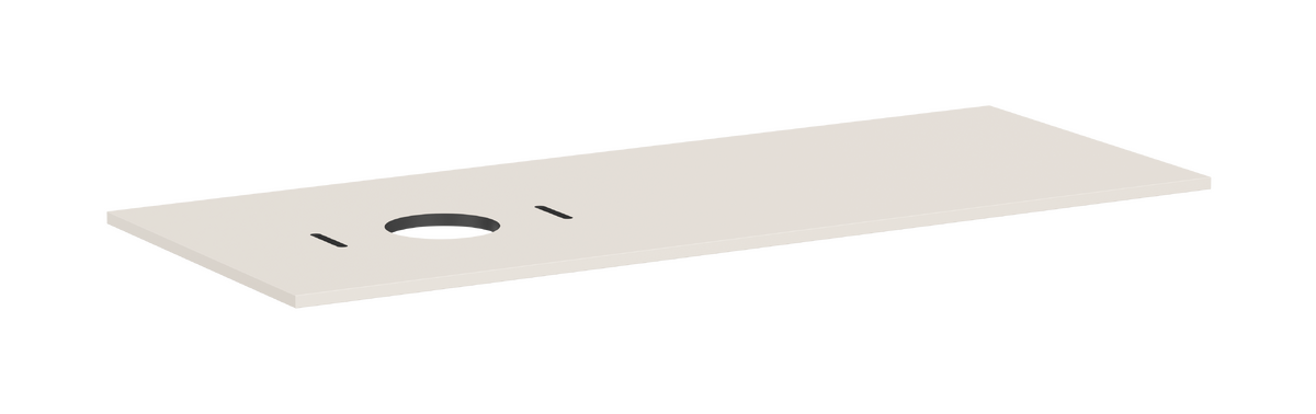 HANSGROHE Xilesa E Konsole 1375/550 mit Ausschnitt links für Aufsatzwaschtisch ohne Hahnloch #54278780 - Sandbeige Matt