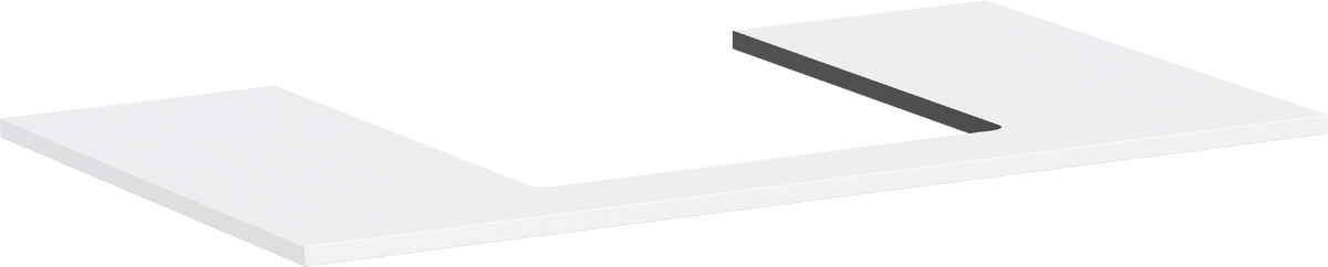HANSGROHE Xilesa E Konsole 980/550 mit Ausschnitt mittig für Aufsatzwaschtisch geschliffen #54270700 - Mattweiß