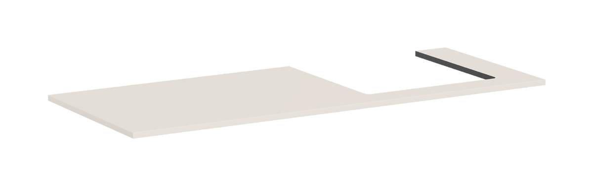 HANSGROHE Xilesa E Konsole 1375/550 mit Ausschnitt rechts für Aufsatzwaschtisch geschliffen #54273780 - Sandbeige Matt