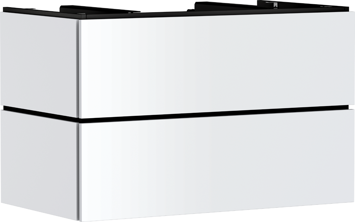 HANSGROHE Xilesa E Waschtischunterschrank 980/550 mit 2 Schubkästen PushOpen für Konsole mit Ausschnitt mittig #54302700 - Mattweiß