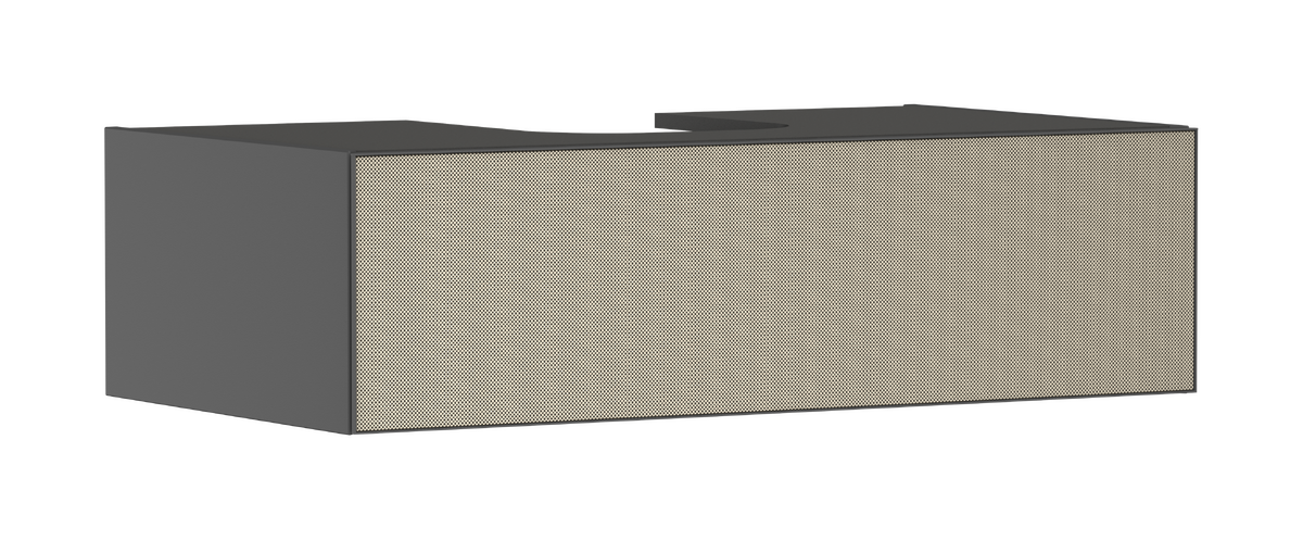 HANSGROHE Xevolos E Waschtischunterschrank Schiefergrau Matt 980/550 mit 1 Schubkasten für Konsole mit Ausschnitt mittig #54315390 - Schiefergrau Matt
