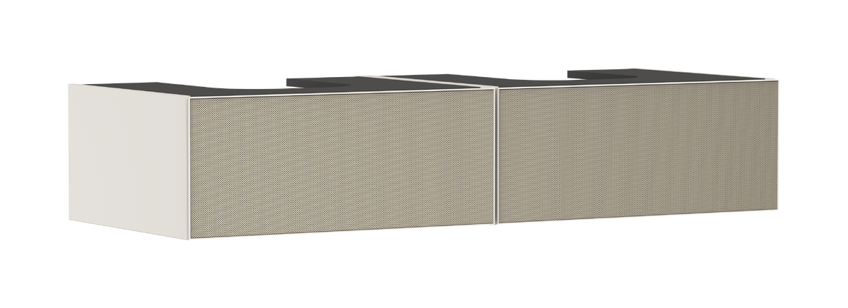 HANSGROHE Xevolos E Waschtischunterschrank Sandbeige Matt 1370/550 mit 2 Schubkästen für Konsole mit 2 Ausschnitten #54317390 - Sandbeige Matt