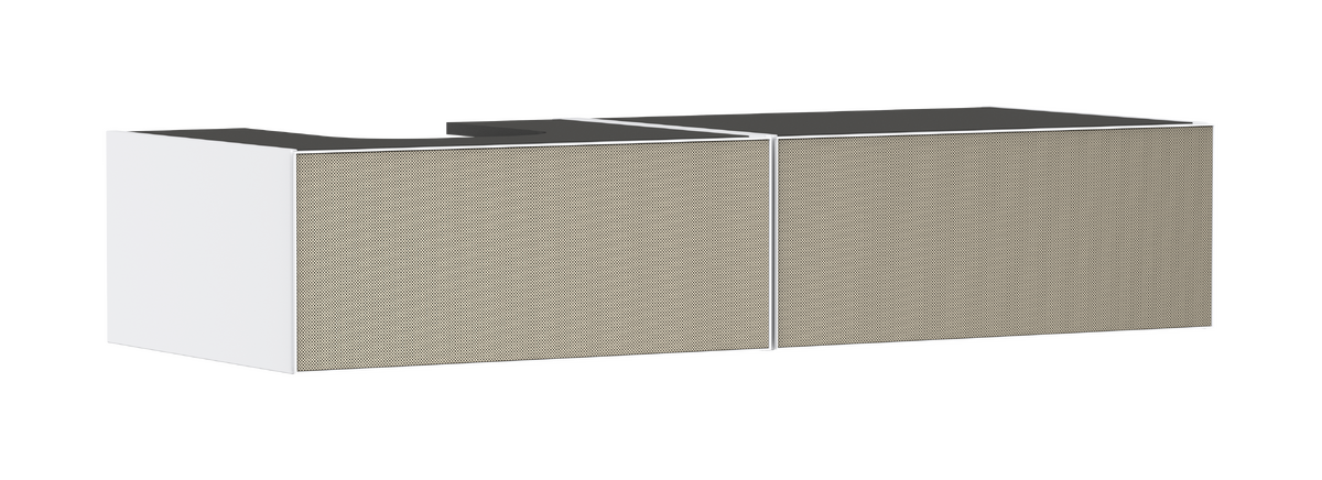 HANSGROHE Xevolos E Waschtischunterschrank Mattweiß 1370/550 mit 2 Schubkästen für Konsole mit Ausschnitt links #54319390 - Mattweiß