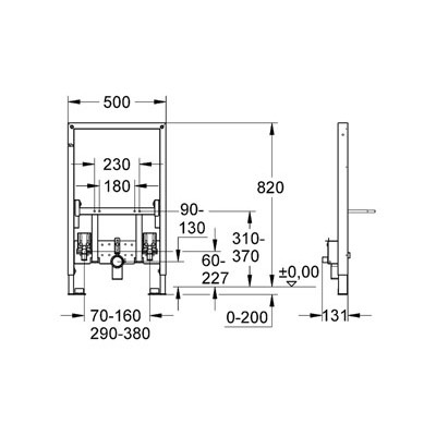 GROHE Rapid SL Element für Bidet, 0,82 m Bauhöhe #38543000