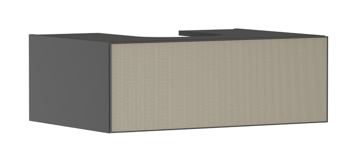 HANSGROHE Xevolos E Waschtischunterschrank Schiefergrau Matt 780/550 mit 1 Schubkasten für Konsole mit Ausschnitt mittig #54312390 - Schiefergrau Matt