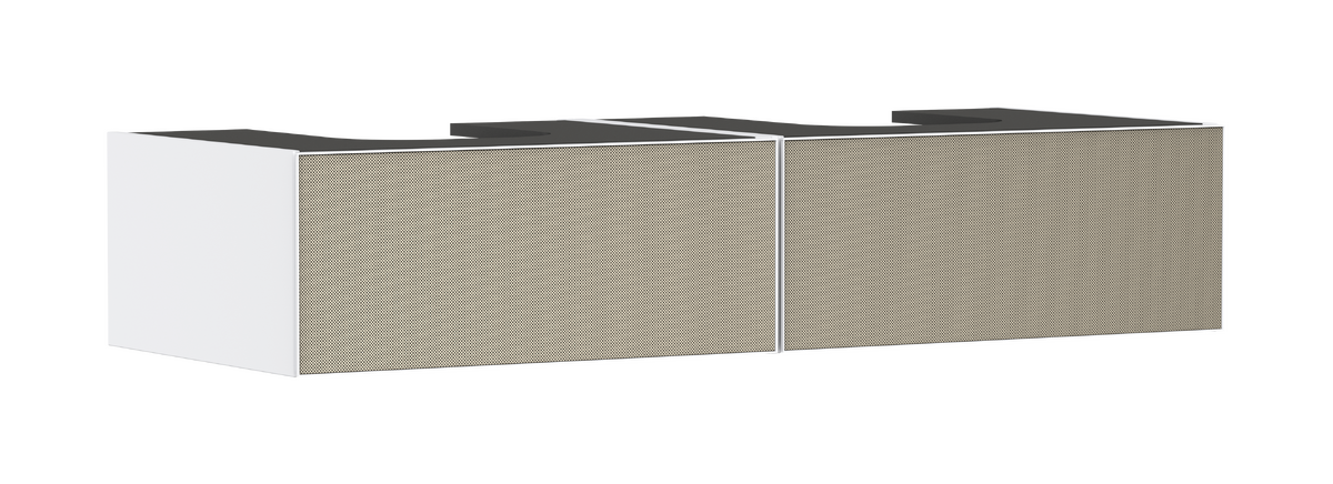 HANSGROHE Xevolos E Waschtischunterschrank Mattweiß 1370/550 mit 2 Schubkästen für Konsole mit 2 Ausschnitten #54316390 - Mattweiß