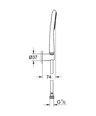GROHE Rainshower Icon 100 Wandhalterset 1 Strahlart #27383000 - chrom