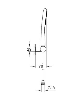 GROHE Rainshower Icon 100 Wandhalterset 1 Strahlart #27381000 - chrom