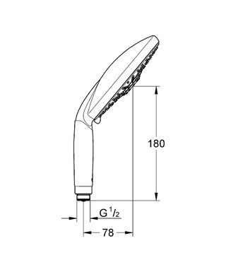 GROHE Rainshower Classic 160 Handbrause 4 Strahlarten #28765000 - chrom