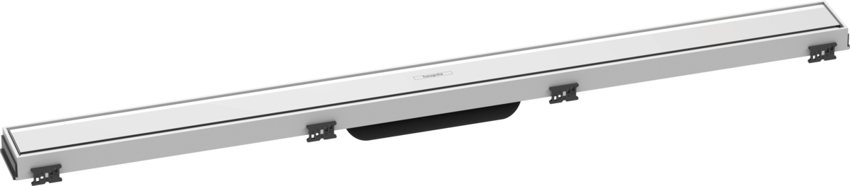 HANSGROHE RainDrain Match Fertigset Duschrinne 900 mit höhenverstellbarem Rahmen #56040450 - Weiß