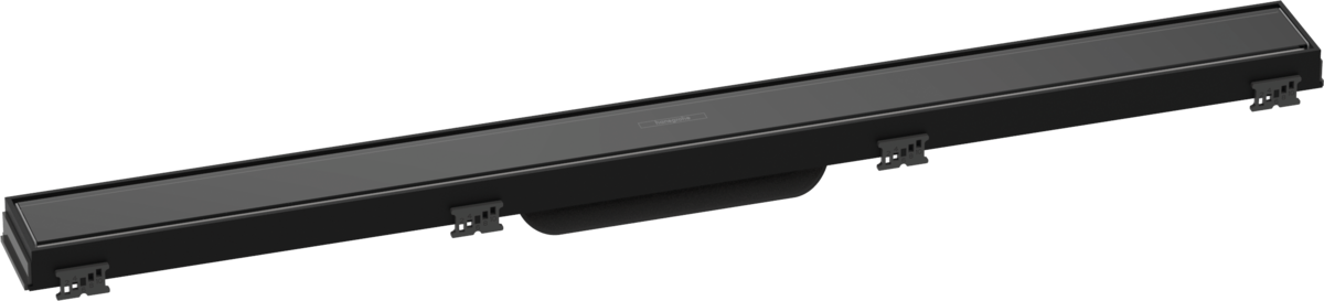 HANSGROHE RainDrain Match Fertigset Duschrinne 800 mit höhenverstellbarem Rahmen #56038610 - Schwarz